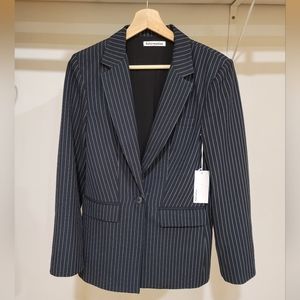 NWT Reformation oversized Dama pinstripe navy blazer XS